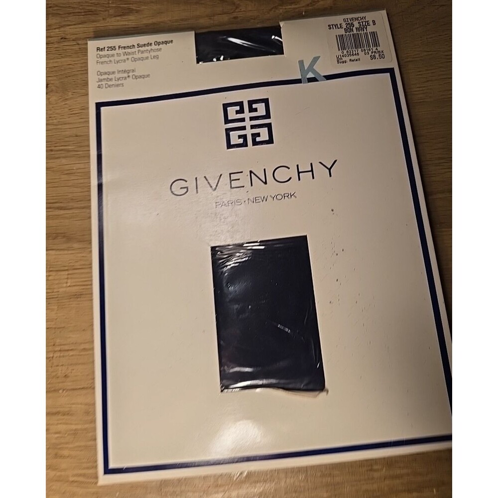 Givenchy Body Smoothers 255 FRENCH SUED Sheer Pantyhose NAVY Size B
